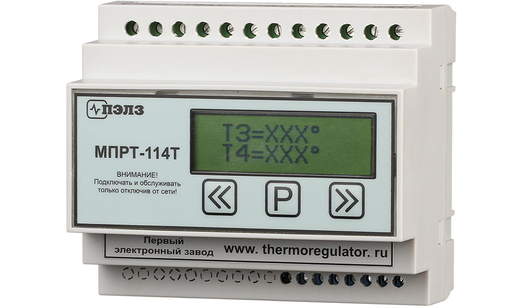 ФОТО - Терморегулятор МПРТ-114 4 канала твердотельное реле с датчикам КТУ до 1 кВт (DIN, цифровое управление, 4 канала)