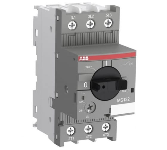 Автоматический выключатель для защиты электродвигателей ABB MS132-25 20-25А, 50кА 1SAM350000R1014