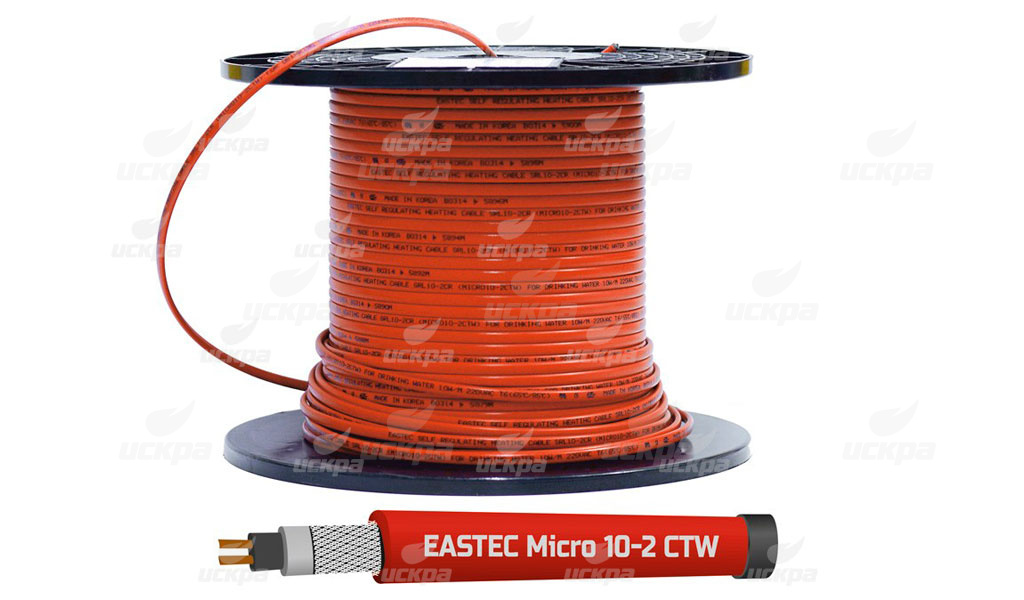 ФОТО - Саморегулирующийся греющий кабель EASTEC MICRO 10 - CTW, SRL 10-2 CR